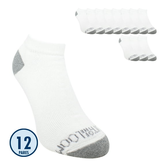 Fruit of the Loom Tin Caballero Unitalla Algodón Afelpado Blanco 12 pares
