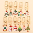 thumbnail image 2 of Llavero con colgante de muñeco de nieve y árbol de Navidad, joyería hecha a mano, regalos para mujeres y hombres, llavero de bolso, llave de coche, accesorios, 2 of 4