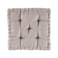 thumbnail image 4 of Floor Pillow Cushion, Large Square Seating Chenille Meditation Cushion, Thick Tufted Pillows with Scalloped Edges for Living Room Yoga Bedroom Sofa, Blush, 20"x20"x5", 4 of 6