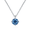 royal blue, variant on 1Ct Test Passed Moissanite Diamond Pendant for Women Classic S925 Silver Jewelry Brilliant Halo Gift