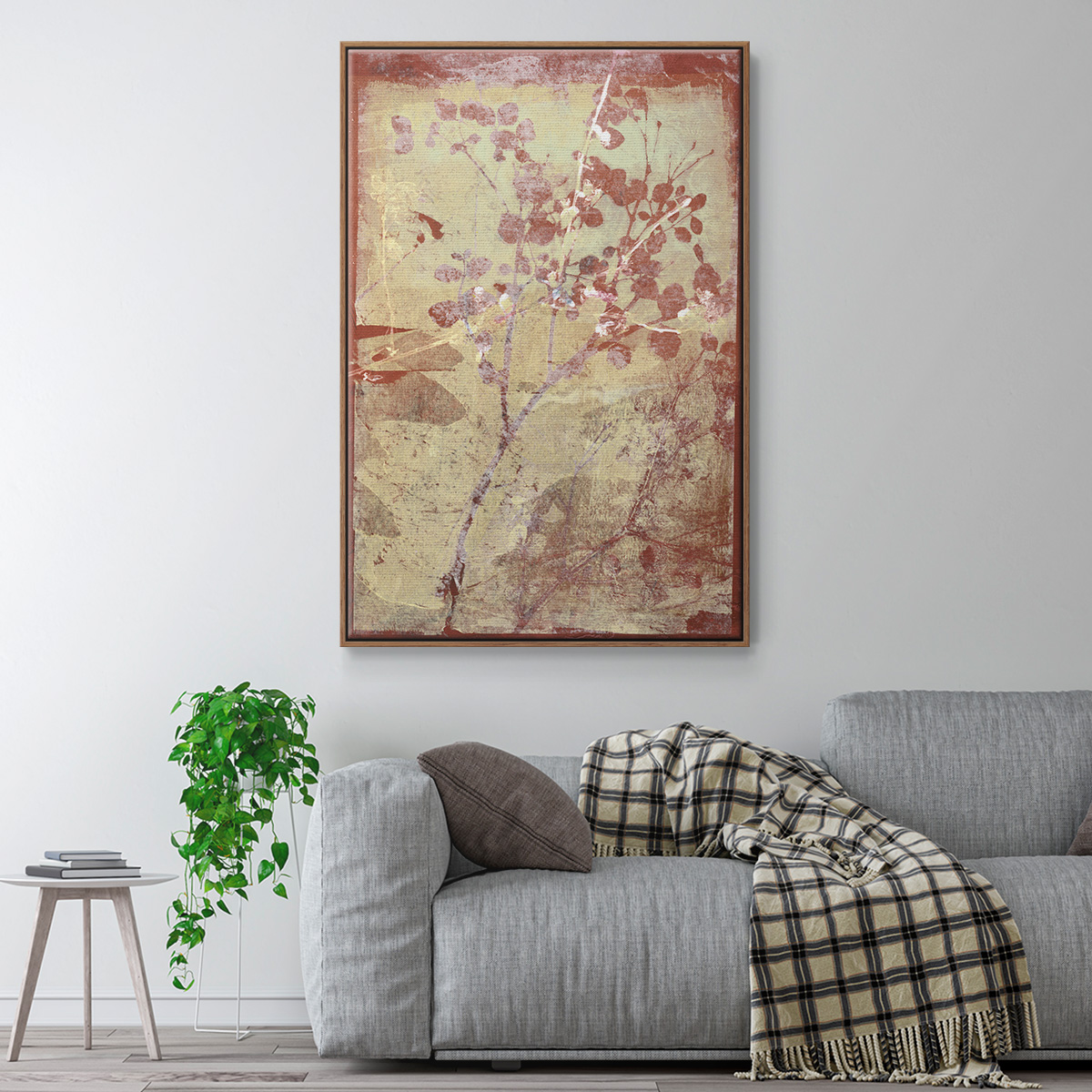 Boundless IV Framed Premium Gallery Wrapped Canvas - Ready to Hang - 27 x 41 - Walnut Floating Frame