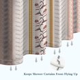 thumbnail image 6 of Pink Striped Floral Boho Pattern Shower Curtain 36"x72" ,Bathroom Decorative Shower Curtains Set with 12 Hooks,Modern Waterproof Washable Shower Curtain, 6 of 6