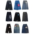 thumbnail image 2 of JNCO-pantalones vaqueros bordados de estilo Hip Hop para hombre, ropa de calle informal, holgada, cintura alta, pierna ancha, estilo Retro, Y2K, Harajuku, nuevo, 2 of 3
