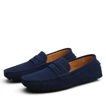 

XWQWJH 2024 New Men s Casual Comfy Slip On Penny Loafer Shoes Outdoor Anti-skid Flat Walking Driving Shoes