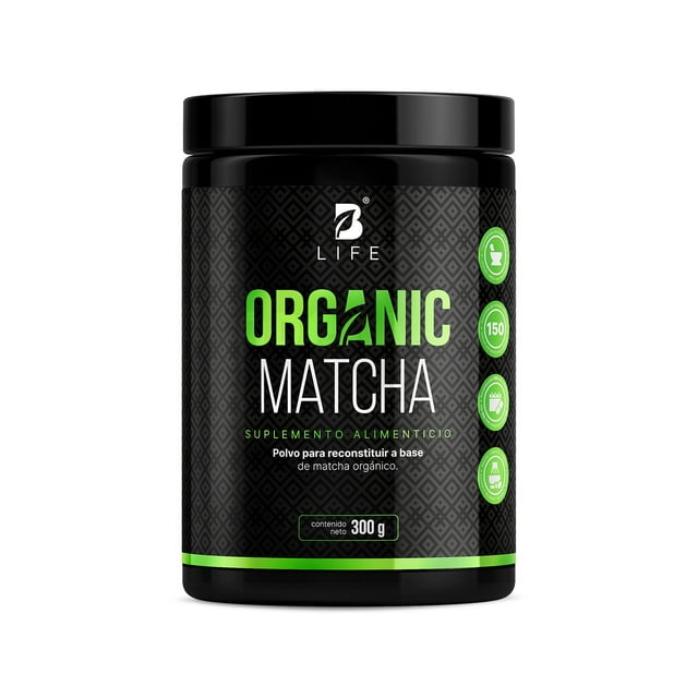 Matcha En Polvo Orgánica 300 Gramos 150 Servicios. B Life BLIFE POLVO