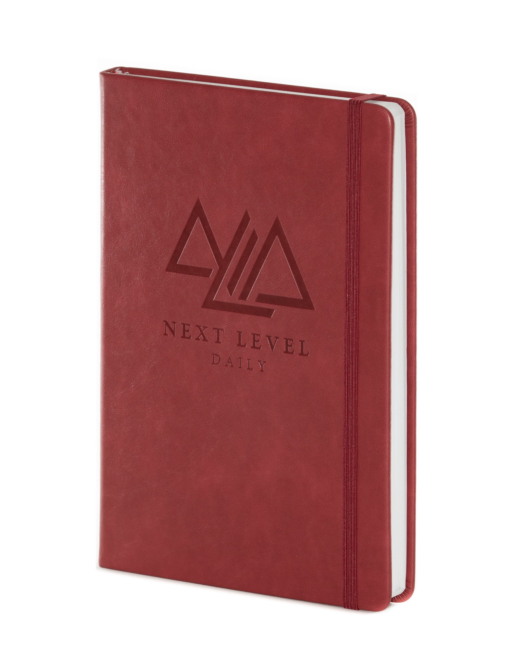 Next Level Daily Planner | High Performance Daily Action Planner for Productivity, Happiness, Time Management | Habit Tracker, Gratitude Journal – Undated, Hardcover (Red)