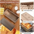 thumbnail image 3 of LIMICAR 8x4 in Loaf Pan with Lid,Nonstick Bread Pans for Baking,Carbon Steel Bread Loaf Baking Pan,Sandwich Bread Loaf Pan for Oven,1lb Dough Capacity,Gold, 3 of 10