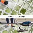 thumbnail image 5 of Sage Green Morocco Outdoor Rug for Patio/Deck/Porch, Non-Slip Large Area Rug 4 x 6 Ft, Vintage Grey Shabby Chic Plaid Indoor Outdoor Rugs Washable Area Rugs, Reversible Camping Rug Carpet Runner, 5 of 8