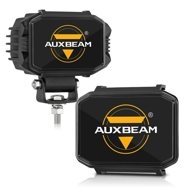 Cubiertas LED para Faros Auxbeam Cuadrados de 10 cm para Todo Terreno en Color Negro
