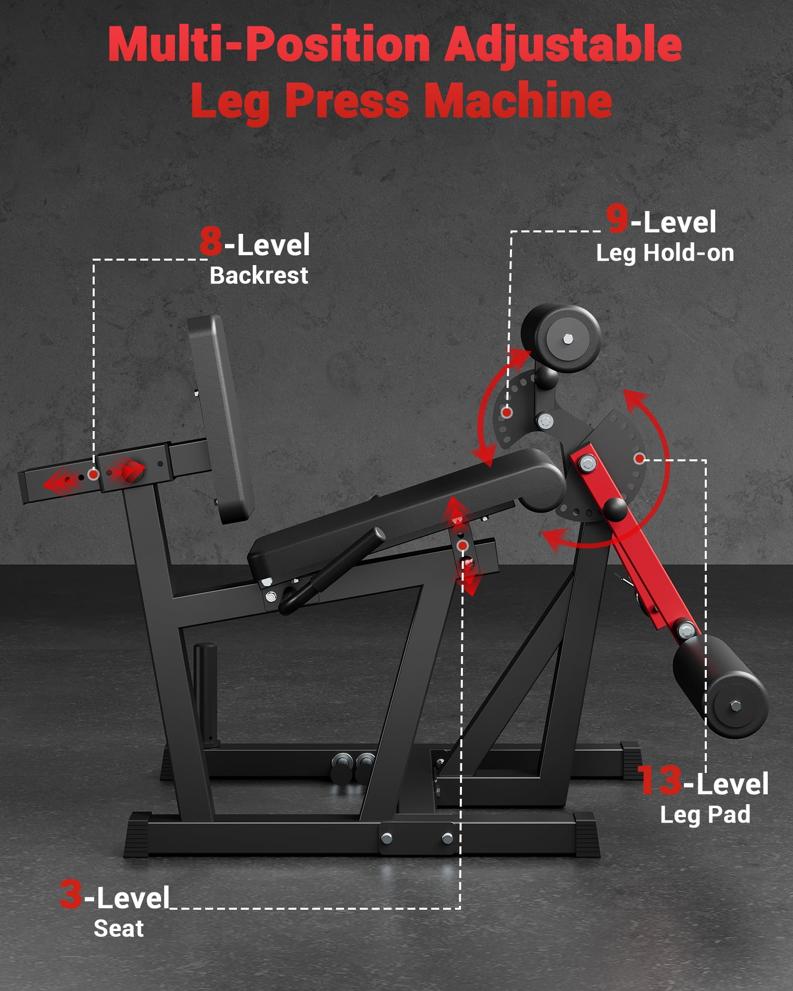 Leg Extension and Curl Machine for Home Gym, 700LB Adjustable Leg Curl Machine for Lower Body Workouts, Seated Leg Workout Equipment Compatible with 1'' and 2'' Weight Plates