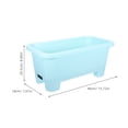 thumbnail image 2 of FUTUREORYY Succulent Pots Balcony Vegetable Planter Plastic Sky Blue with Spacesaving Design for Home Gardeners 1Pcs, 2 of 8