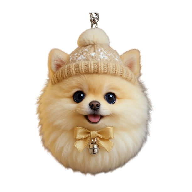 Adorno colgante de acrílico para gato de invierno, árbol de Navidad, gorro de punto, gatito, perro, conejo, erizo, adorno colgante de animal