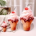 thumbnail image 3 of LEEYNEER1Pcs 3D Simulation Ice Cream Pillow For Fun Gift Cute Food Stuffed Animals For Room Decor Rainbow Beans, 3 of 5