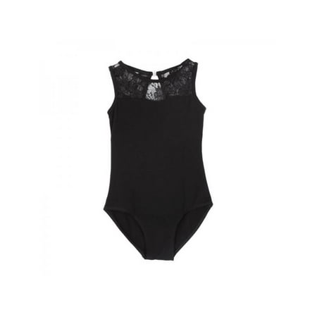 

Toddler Girl Sleeveless Ballet Bodysuit Lace Floral Dance Dress