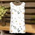 thumbnail image 3 of UPPADA Camisoles d'Été pour Femmes Col Rond Coupe Ample T-Shirts Décontractés Mode Sans Manches Vêtements de Plage Ourlet Fluide Chandails à Enfiler Hauts Plage Boho Vêtements Liquidation Hauts pour Femmes Blanc,TTG, 3 of 4