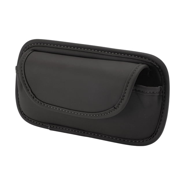 Estuche para Gafas de Sol del Coche Unique Bargains Universal Soporte para Gafas de Visera de Coche Cuero PU Negro 21.5x12cm 1 Pcs