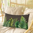 thumbnail image 4 of Spring Leaves Pillow Covers, Linen Long Throw Pillow Case, Pastoral Garden Botanical Brown Wooden Holiday Pillow Protector Decorative Cushion Cover for Living Room/Bedroom 20" x 30", 4 of 8