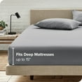 thumbnail image 5 of Bare Home  Deep Pocket Fitted Sheet & Pillowcase Set, Hypoallergenic Light Blue Full, 5 of 5