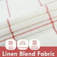 thumbnail image 2 of DriftAway Kitchen Curtains Striped Tier Linen Short Curtains Windowpane Plaid Cafe Curtains 36 Inch Length for Living Room Bathroom Chris Farmhouse Rustic Curtains Rod Pocket 2 Panels Red, 2 of 5