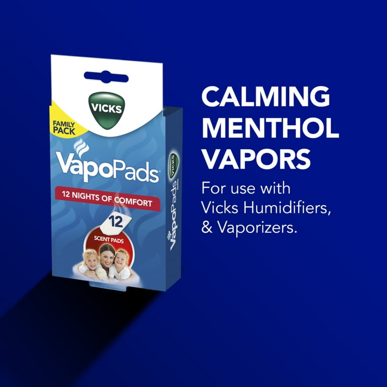 Vicks Soothing Menthol VapoPads, Sinus or Allergy Relief, 12 Pack, VSP19-FP