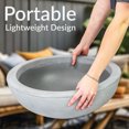 thumbnail image 3 of Sunnydaze Weather-Resistant Polyresin Double-Walled Percival Outdoor Flower Pot Planter - 20.75" - Gray - 1 Planter, 3 of 10