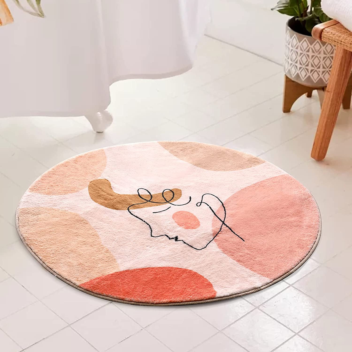 circular bathroom rugs