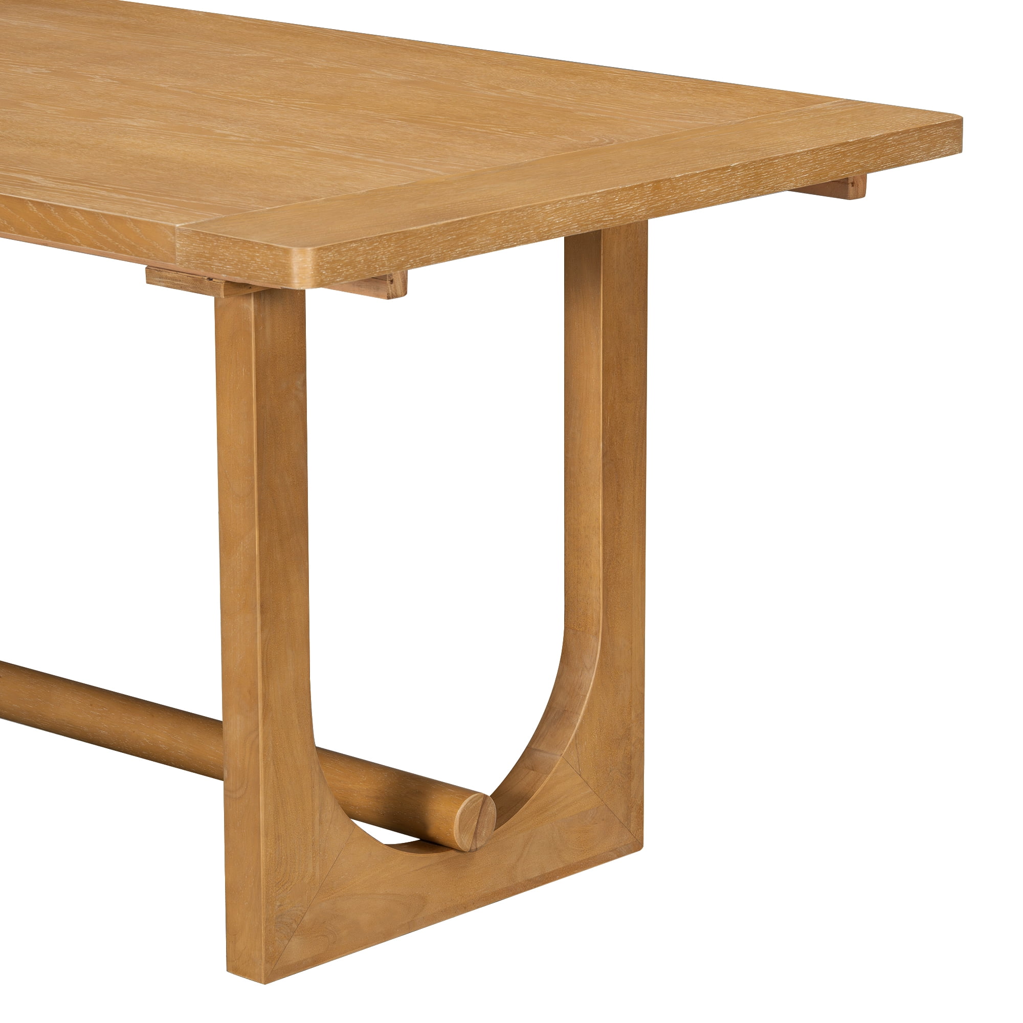 6-Piece Dining Table Set for 6, 48.1"-84.3" Extendable Dining Table with 4 Upholstered Chairs and Bench