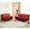 Red(2CPS), variant on Caberryne Leather Sectional Couch for Living Room Furniture Sets, Leather Sofa with Button Tufted Design for Living Room/Office/Bedroom/Apartment(Red)