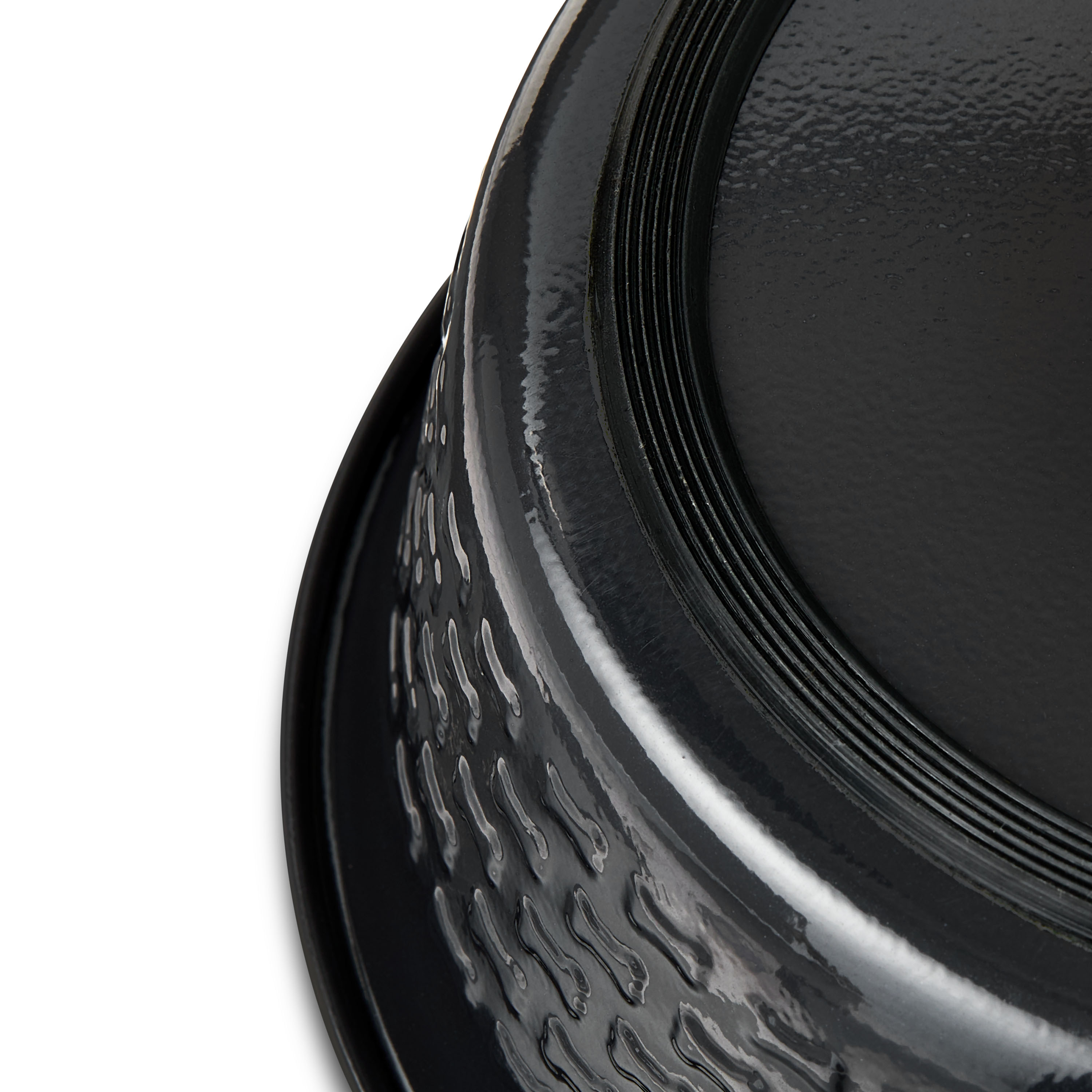 Vibrant Life Large Stainless Steel Embossed Dog Bowl, Black Bones