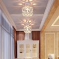 thumbnail image 5 of ZECATL Modern Industrial Crystal Metal Ceiling Light Fixture Indoor Outdoor Ceiling Lighting White Shade, 5 of 5