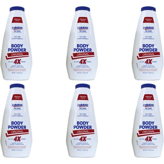 Ammens Powder, Original, 11 Ounces each (Pack of 6)