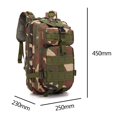 thumbnail image 2 of Mochila Mochilas impermeables para deportes al aire libre de 30L Mochila de almacenamiento grande (Jungle Camo), 2 of 5