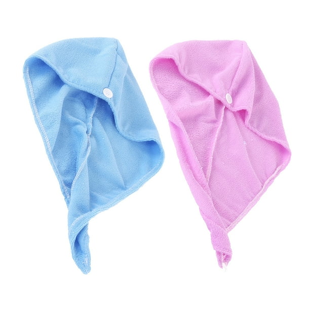 Paquete de toallas para el cabello, bandana absorbente de secado rápido para mujeres, gorros para cabello rizado, largo y grueso (2 piezas)