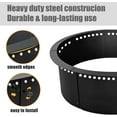 thumbnail image 5 of Outdoor 40-I  h Outer/36-I  h Inner Fire Pit Ring Smokeless, Duty Solid Metal Steel Round Firepit Rim Insert designed for DIY Fire Pits, Camping Garden Patio Backyard., Outdoor Above or In-Ground, 5 of 7