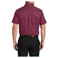 thumbnail image 2 of Mens Short Sleeve Easy Care Cotton/Polyester Shirt Burgundy/ Light Stone 6X-Large, 2 of 6