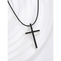 1Pcs Alloy Cross Pendant Necklaces for Women Cross Chain Necklace Black Pendants Decoration