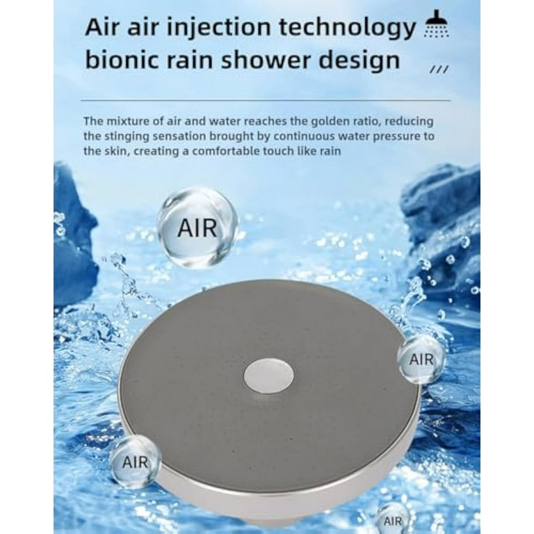 Ducha Purificadora Aguacero - Aguaceromx Ducha con Filtro - Filtra 99% Del Cloruro,Aguacero Ducha con Filtro - Mejora la Calidad Del Agua / Suave para la Piel, Ducha de Aguacero de Alta Presión Antiobstrucción de 360° (a)