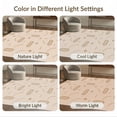 thumbnail image 7 of ODIKA 3'x5' Beige Sand Modern Geometric Abstract Washable Throw Rug Contemporary Minimalist Oval Circle Motif Stain Resistant, Low Profile, Non-Slip for Entryway, Kitchen, Mudroom, 7 of 7