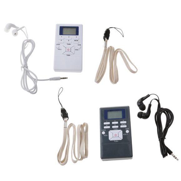 2pcs de mano con auricures Auricures Sa de audio portátil Reproductor de + Gris