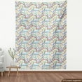 thumbnail image 3 of Map Fabric by the Yard Upholstery, Stripes in Vibrant Colors Metro Scheme Subway Stations Abstract Railroad Transportation, Decorative Fabric for DIY and Home Accents, 1 Yard, Multicolor by Ambesonne, 3 of 4
