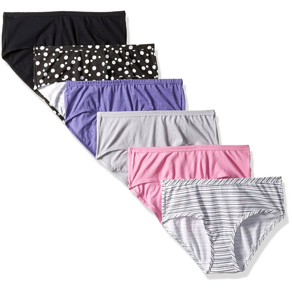 Fruit of the Loom Women's Comfort Covered Cotton Hipster Panties, 6 Pack