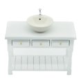 thumbnail image 1 of Ounissouiy Lavabo de estilo DIY, adorno de almacenamiento con casilleros, apariencia exquisita, gabinete de de diseño aerodinámico para casas de muñecas, 1 of 6