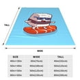thumbnail image 3 of Fuzoiu Sushi Salmon Surfing Print Ultra-Soft Micro Fleece Blanket,All Seasons Flannel Throw, Lightweight Blanket for Bed, Sofa, Couch, Movie Night, Camping, and Travel-50"x40", 3 of 7
