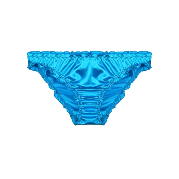 Agnes Orinda Juniors Plus Size Panties Full Coverage Frill Trim Satin