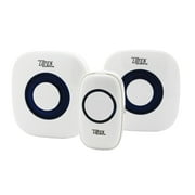 Liztek Portable Wireless Doorbell with 2 Plug In Receivers and 1 Remote