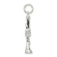thumbnail image 2 of Sterling Silver Trumpet Pendant Necklace for Musicians and Jazz Enthusiasts, Unisex Music Jewelry with Detailed Instrument Design, Symbolic Style for Performance and Band Fans, 2 of 6
