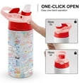 thumbnail image 4 of Cute Cinnamoroll Kids Insulated Stainless Steel Water Bottle with Straw Vacuum Reusable Leak Proof Water Cup Boys Girls, 4 of 8