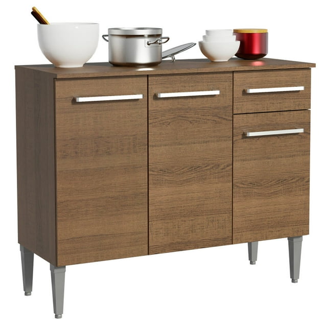 Gabinete Bajo Cocina 3 Puertas y 1 Cajón 105cm Emilly Madesa MM