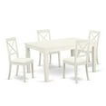 thumbnail image 2 of WEBO5-LWH-LC 5 Pc Set With One Weston Table And 4 Faux Leather Seat Chairs, 2 of 6