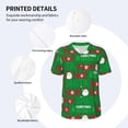 thumbnail image 3 of Uemuo Cute Santa Print Mens Polo Shirts Baseball T-shirt Performance Short Sleeve Golf Shirt Moisture Wicking Athletic Casual Collared T-Shirt-X-Large, 3 of 7